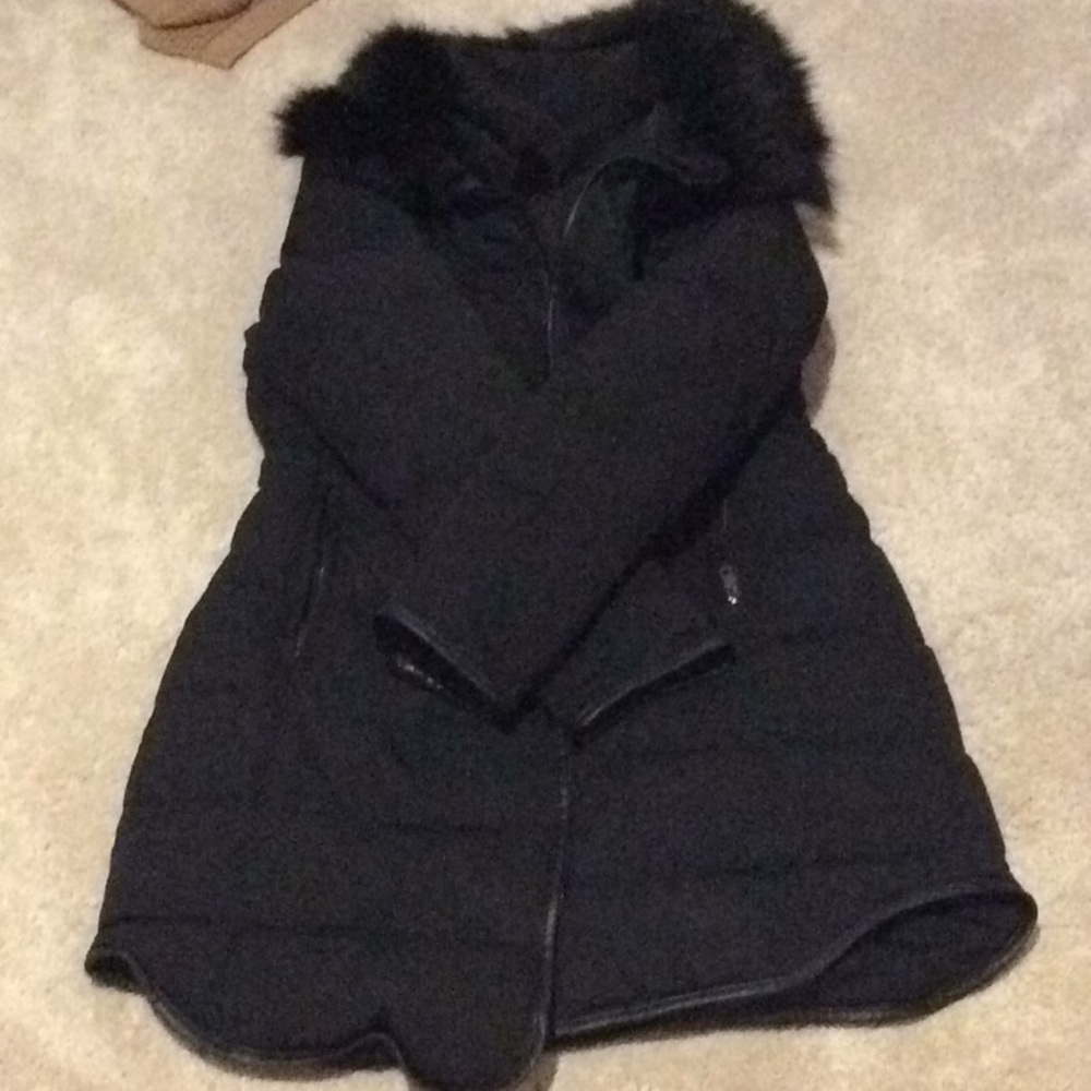 Long Zara black puffy coat